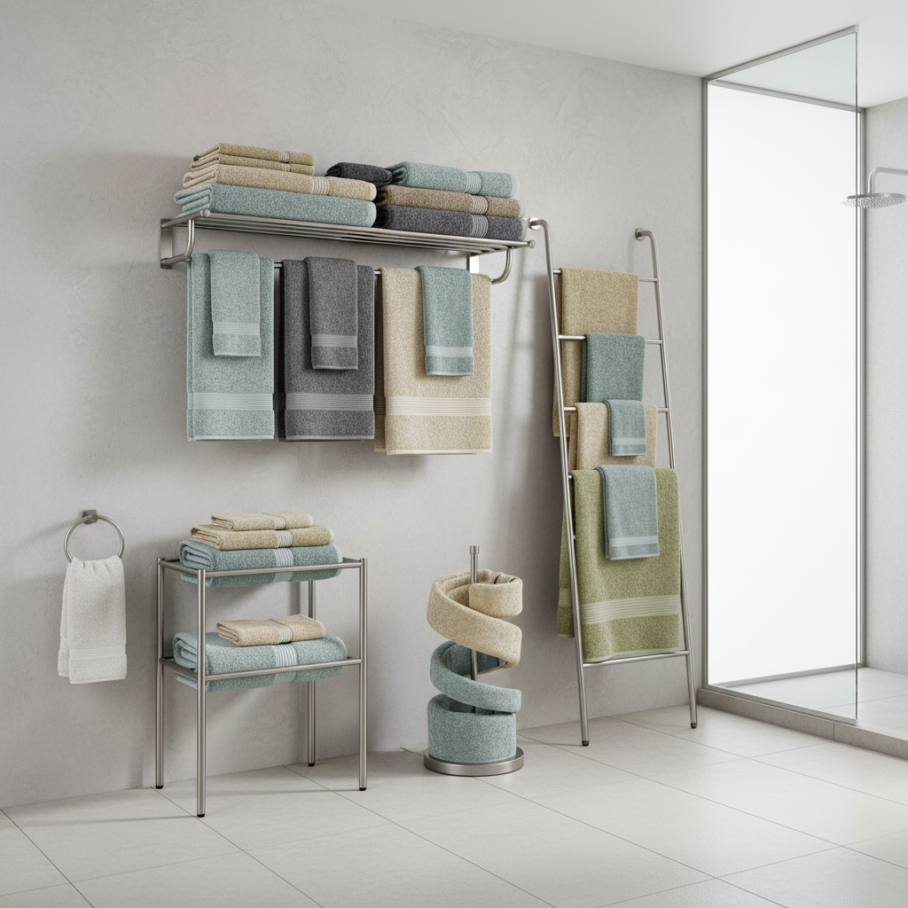 Different sizes of heated towel racks with varying capacities Different sizes of heated towel racks with varying capacities