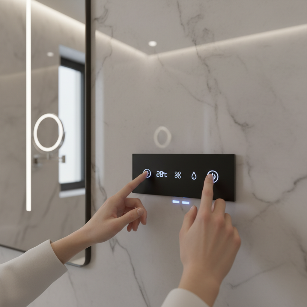 Different towel warmer features highlighted Different towel warmer features highlighted