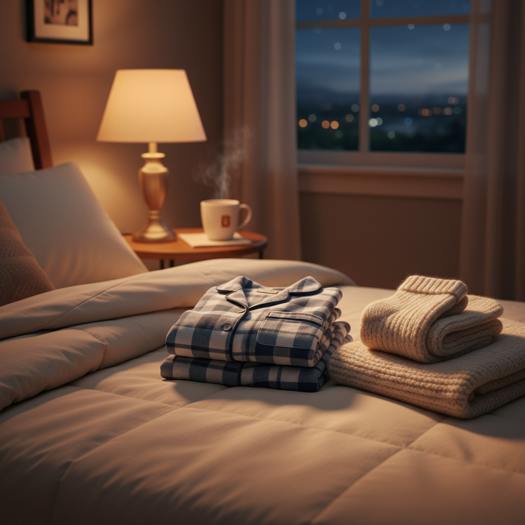 Person warming pajamas in a vevor towel warmer before bedtime Person warming pajamas in a vevor towel warmer before bedtime